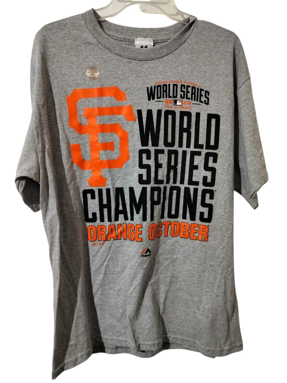 M1293) Majestic 2014 San Francisco Giants World Series Champion Tee Large